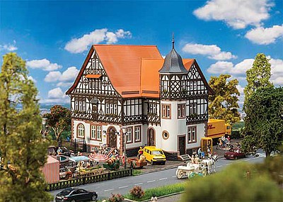 Faller Bad Liebenstein Half-Timber Main Post Office Kit - 8-7/16 x 6-3/16 x 7-1/2  21.5 x 15.7 x 19cm