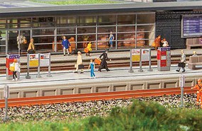 Faller Modern Platform with Accessories Kit N Scale Model Railroad Trackside Accessory #222111