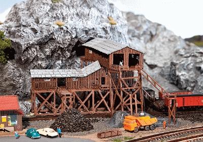 Faller Old Coal Mine Painted Kit N Scale Model Railroad Building #222205