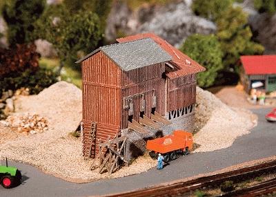 Faller Old Gravel Plant Painted Kit N Scale Model Railroad Building #222206