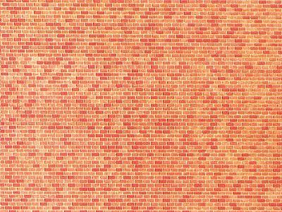 Faller (bulk of 10) Red Brick Textured Wall Cards N Scale Model Railroad Scenery #222568