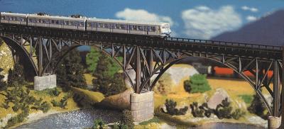 Faller Single Track Steel Arch Deck Bridge Kit N Scale Model Railroad Bridge #222581