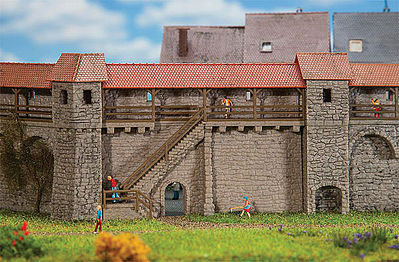 Faller Old-Town Wall w/Stairs Kit N Scale Model Railroad Building #232353