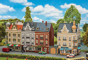 Faller Row Of Town Houses Kit N Scale Model Railroad Building #232385 Faller Row Of Town Houses Kit N Scale Model Railroad Building #232385