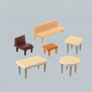 Faller 7 Tables, 24 Chairs, 12 Benches N Scale Model Railroad Building Accessory #272440