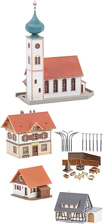 Faller Village Set Z Scale Model Railroad Building #282777