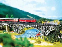Faller Deck Arch Bridge Kit Z Scale Model Railroad Bridge #282915