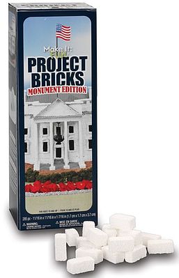 Floracraft Make it Fun- Monument Project Bricks White Styrofoam Kit