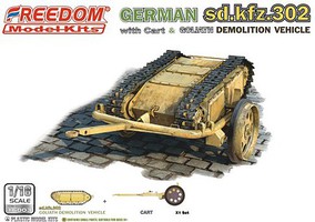 Freedom SdKfz 302 Goliath Demolition w/Cart Plastic Model Military Vehicle Kit 1/16 Scale #16003