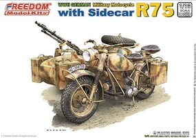 Freedom 1/16 WWII German R75 Military Motorcycle w/Side Car (New Tool)