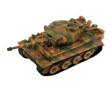 4D-Vision SdKfz 181 Tiger I Tank (Green Camo) Snap Kit Plastic Model Tank Kit 1/90 Scale #26320