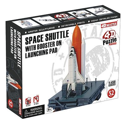 4D-Vision Space Shuttle w/Booster on Launching Pad Snap Kit Plastic Model Aircraft Kit 1/450 #26376