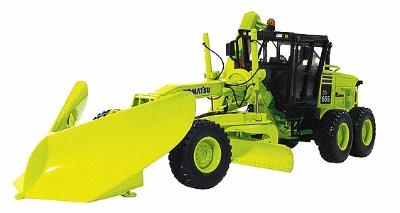 First-Gear Komatsu Grader with Snow Plow Diecast Model Construction Equipment 1/50 Scale #503083