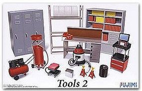 Fujimi Garage Tools Set #2 Plastic Model Vehicle Accessory Set 1/24 Scale #11371