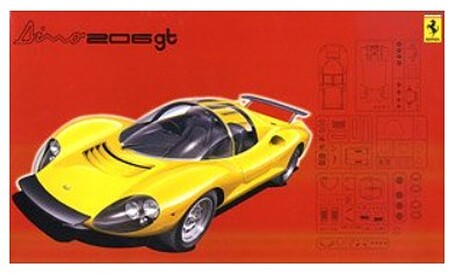 Fujimi Ferrari Dino 206 Competizione Plastic Model Car Kit 1/24 Scale #12363