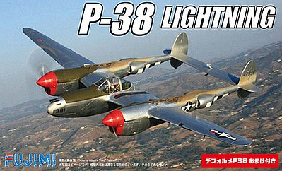 Fujimi P38 Lightning Aircraft with Deformation Plastic Model Airplane Kit 1/144 Scale #14426