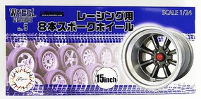 Fujimi 1/24 Racing 8-Spoke 15 Tire & Wheel Set Fujimi 1/24 Racing 8-Spoke 15 Tire & Wheel Set
