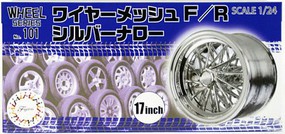 Fujimi 1/24 Silver Narrow Wire Mesh 17'' Tire & Wheel Set (4) Fujimi 1/24 Silver Narrow Wire Mesh 17'' Tire & Wheel Set (4)