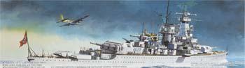 Fujimi German Battleship Admiral Scheer Plastic Model Military Ship Kit 1/700 Scale #42130
