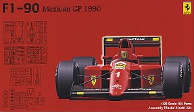 Fujimi 1990 Ferrari F1-90 Mexican Grand Prix Race Car Plastic Model Car Kit 1/20 Scale #9043