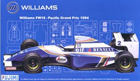 1994 Williams FW16 GP21 Pacific Grand Prix Race Car Plastic Model Car Kit 1/20 #9065
