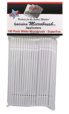 Flex-I-File Superfine White Microbrush 100 pack Hobby and Model Hand Tool Supply #1353
