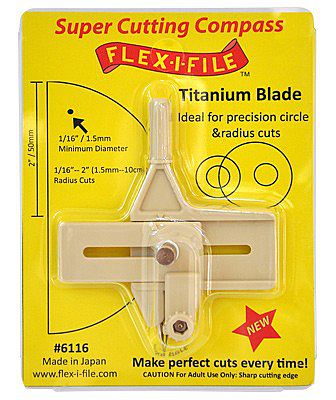 Flex-I-File Super Cutting Compass with Titanium Blade Hobby and Model Cutting Hand Tool #6116