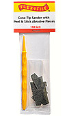 Flex-I-File Cone Sander 150 grit abrasive & Handle Hobby and Plastic Model Sanding Tool #cs150