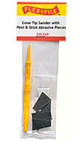 Flex-I-File Cone Sander 320 grit abrasive & Handle Hobby and Plastic Model Sanding Tool #cs320