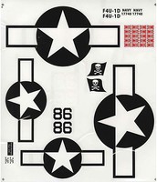 FLYZONE Decal Set Corsair Select Scale FLYZONE Decal Set Corsair Select Scale