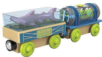 Fisher-Price Aquarium Cars - Thomas & Friends(TM) Wood Sodor Aquarium (blue, green, Shark Load)