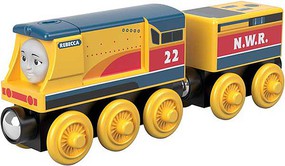 Fisher-Price Rebecca Thomas and Friends(TM) Wooden Railway Yellow, Blue, Red Fisher-Price Rebecca Thomas and Friends(TM) Wooden Railway Yellow, Blue, Red