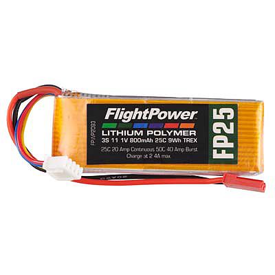 Flight-Power LiPo FP25 3S 11.1V 800mAh T-Rex