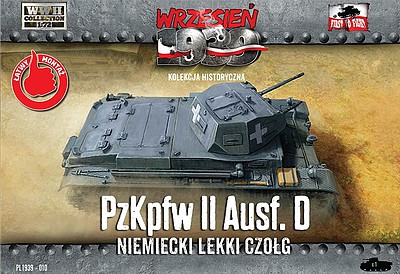 First-To-Fight PzKpfw II Ausf D German Light Tank Plastic Model Tank Kit 1/72 Scale #12