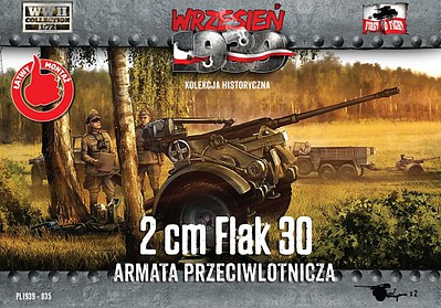 First-To-Fight WWII 2cm Flak 30 Gun (2) Plastic Model Weapon Kit 1/72 Scale #35