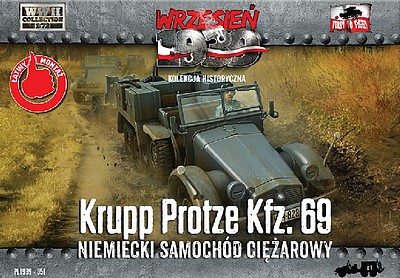 First-To-Fight WWII Krupp Protze Kfz 69 Army Truck Plastic Model Military Vehicle Kit 1/72 Scale #51