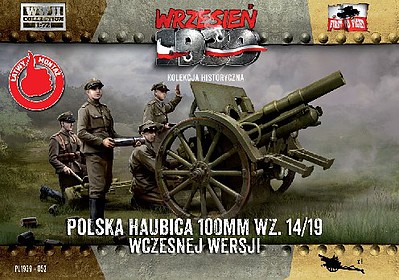 First-To-Fight WWII 100mm Polish wz14/19 Early Version Howitzer Plastic Model Weapon Kit 1/72 Scale #52