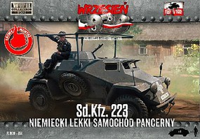 First-To-Fight WWII SdKfz 223 German Light Armored Car Plastic Model Military Vehicle Kit 1/72 Scale #54
