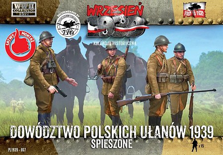 First-To-Fight Polish Uhlans Command Officers on Foot Plastic Model Military Figure Kit 1/72 Scale #67