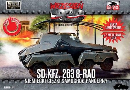 First-To-Fight WWII SdKfz 263 8-Rad German Heavy Armored Tank Plastic Model Tank Kit 1/72 Scale #74