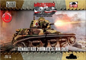 First-To-Fight WWII Renault R39 Tank w/37mm SA38 Gun Plastic Model Tank Kit 1/72 Scale #96