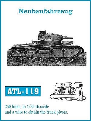 Fruilmodel Neubaufahrzeug Tank Track Link Set (250 Links) Plastic Model Tank Tracks 1/35 #119