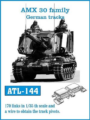 Fruilmodel German AMX 30 Family Track Set (170 Links) Plastic Model Tank Tracks 1/35 Scale #144