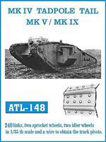 Fruilmodel Mk IV Tadpole Tail, Mk V/IX Track Set Plastic Model Vehicle Accessory Kit 1/35 Scale #148