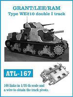 Fruilmodel 1/35 Grant/Lee/Ram Type WE210 Double I Track Set (168 Links) Fruilmodel 1/35 Grant/Lee/Ram Type WE210 Double I Track Set (168 Links)