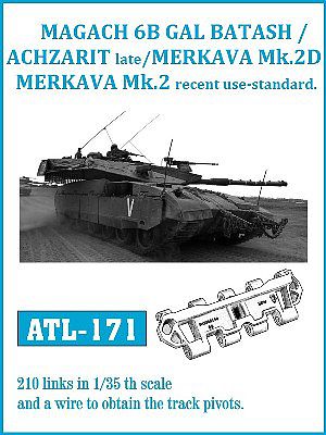 Fruilmodel 1/35 Magach 6B Gal Batash/ Achzarit Late/ Merkava 2D Merkava Mk 2 resent use-standard Track Set (210 Links)