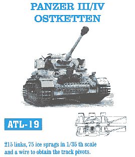 Fruilmodel Panzer III/IV Ostketten Tank Track Link Set Plastic Model Tank Tracks 1/35 Scale #19