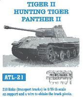 Fruilmodel Tiger II Hunting Tiger Panther II Transport Tank Track Plastic Model Tank Tracks 1/35 #21 Fruilmodel Tiger II Hunting Tiger Panther II Transport Tank Track Plastic Model Tank Tracks 1/35 #21