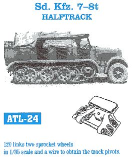 Fruilmodel SdKfz 7 8-Ton Halftrack Track Link Set (120 Links) Plastic Model Halftrack Tracks 1/35 #24