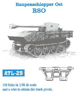 Fruilmodel Raupenschlepper Ost RSO Tank Track Link Set (150 Links) Plastic Model Tank Tracks 1/35 #29